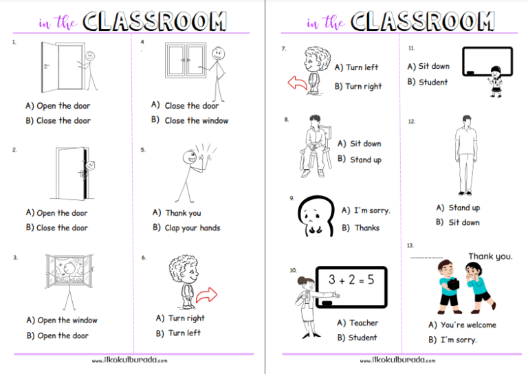 2. Sınıf İngilizce - Unit 3 - IN THE CLASSROOM — Safiye Öğretmen ...