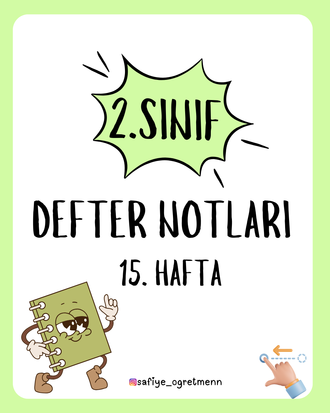 2. Sınıf 15. Hafta Defter Notları