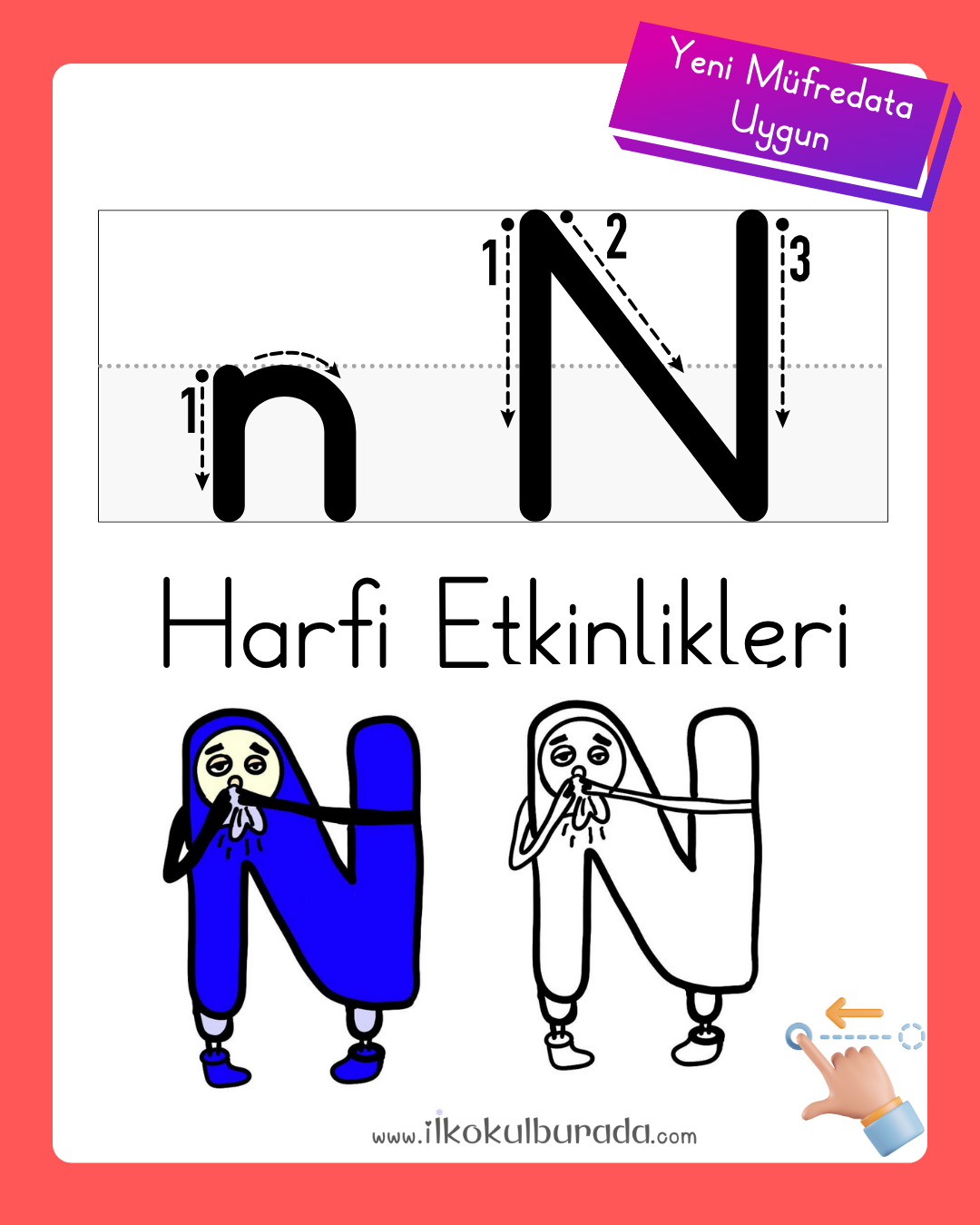 1. Sınıf - n N Sesi Etkinlikleri (Yeni müfredat)