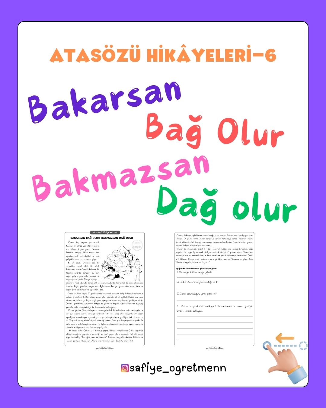Atasözü Hikayeleri - Bakarsan Bağ Olur Bakmazsan Dağ Olur