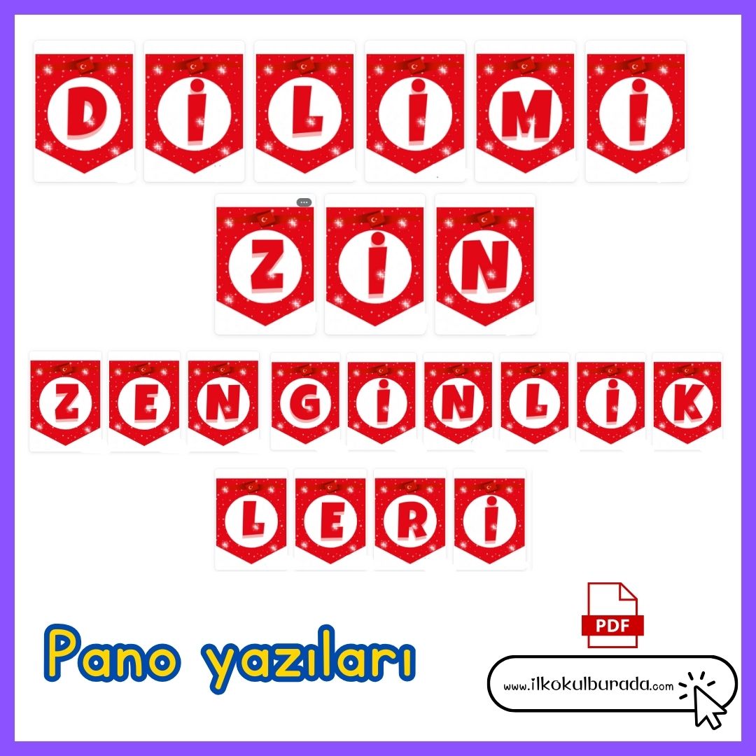 Dilimizin Zenginlikleri Pano Yazıları