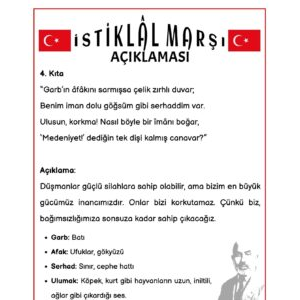 İstiklâl Marşı Açıklaması ve Anlamı Bilinmeyen Kelimeler